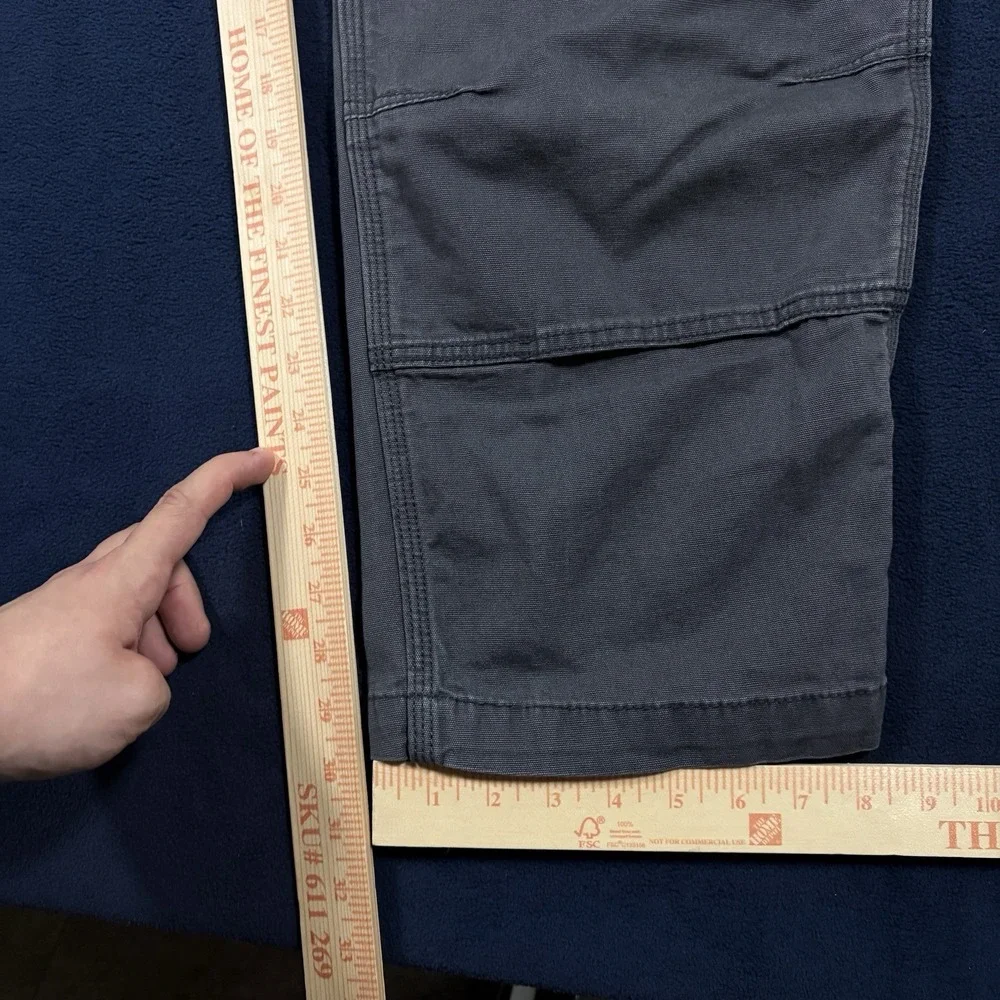 Carhartt Double Knee Pants Men 42x30 Gray Rugged Flex Canvas Work Utility 102802